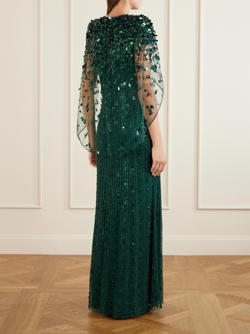 JENNY PACKHAM Nettie Embellished Sequined Tulle Gown outlook