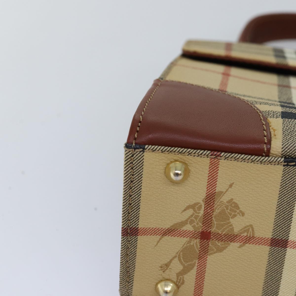 Burberry Nova Check Hand Bag Pvc Beige - 9