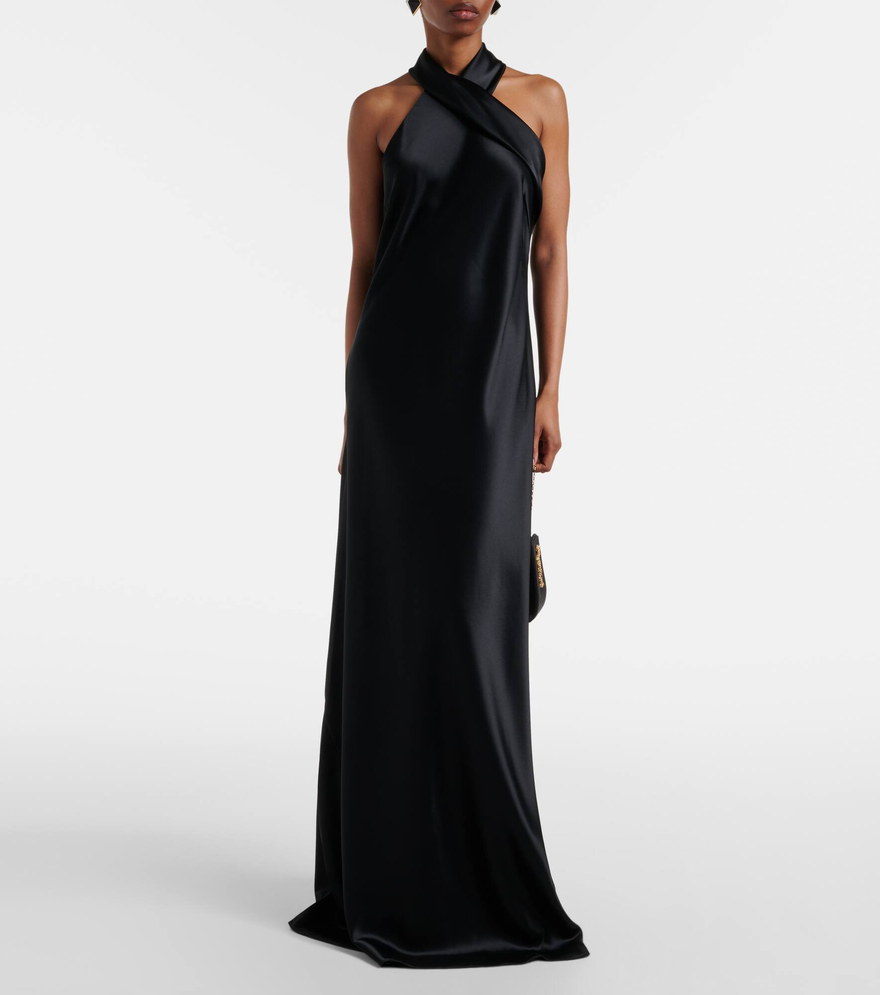 Satin halter neck gown - 2