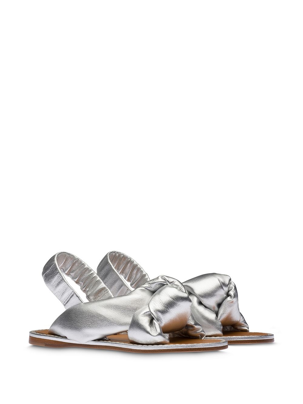 knotted flat sandals - 2