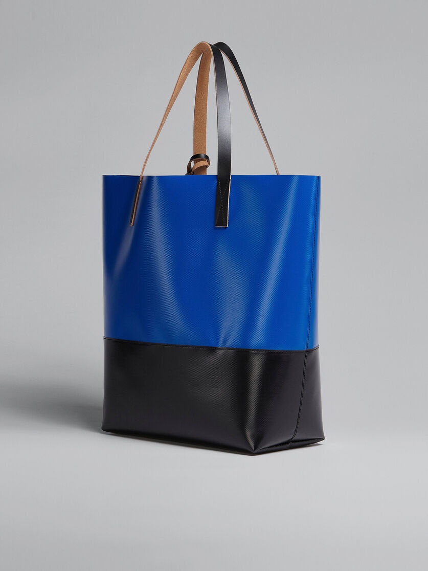 TRIBECA SHOPPING BAG IN BLUE AND BLACK - 3