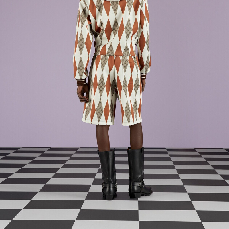 GG rombus print neoprene shorts 5