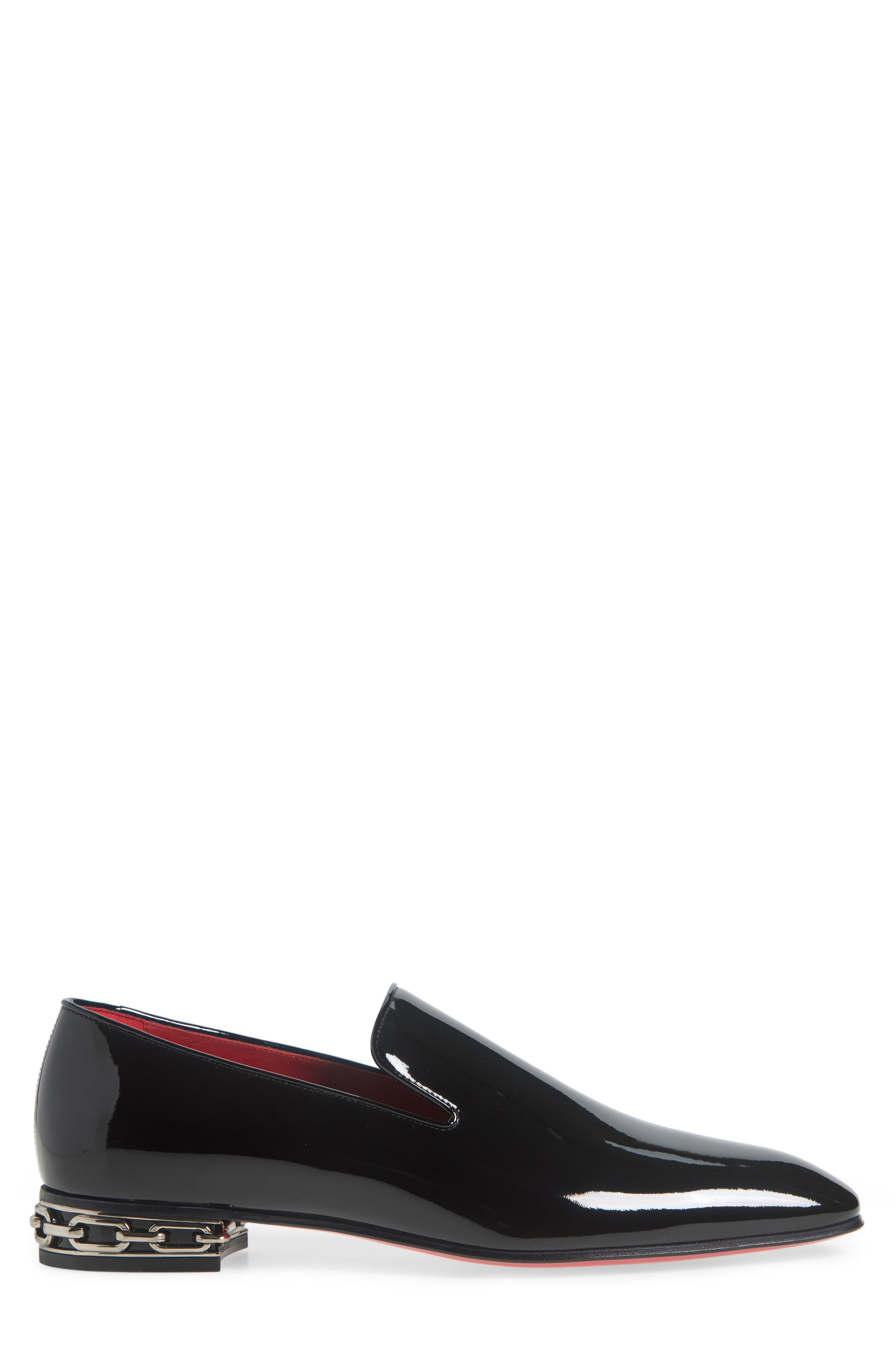 Christian Louboutin Dandy Atlas Venetian Loafer in J323-Black/Lin Loubi at Nordstrom - 3