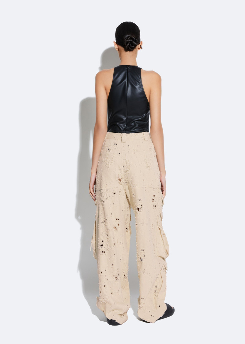 Distressed Denim Ultra Cargo Jean 4