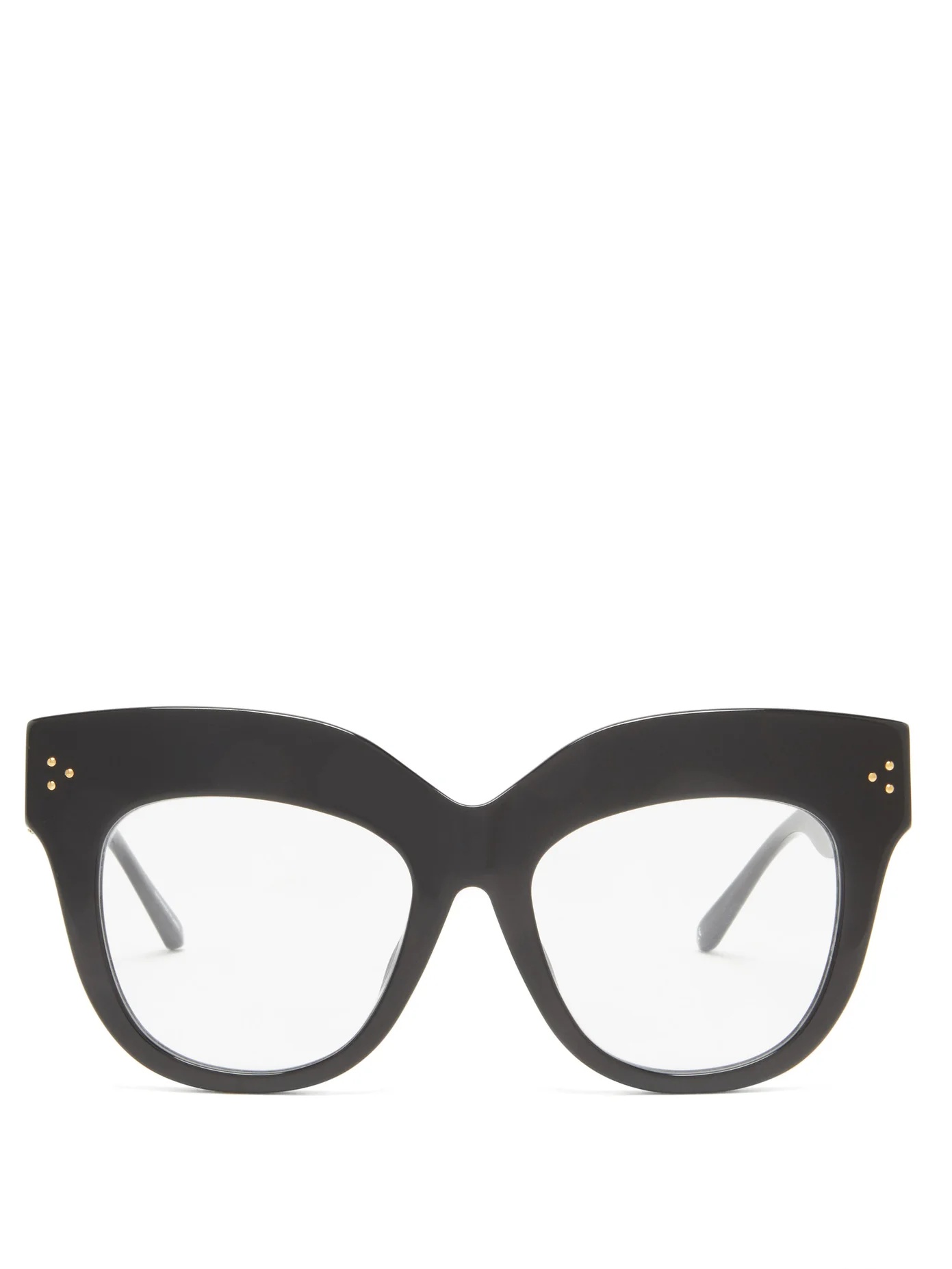 Keaton exaggerated-brow acetate glasses - 1