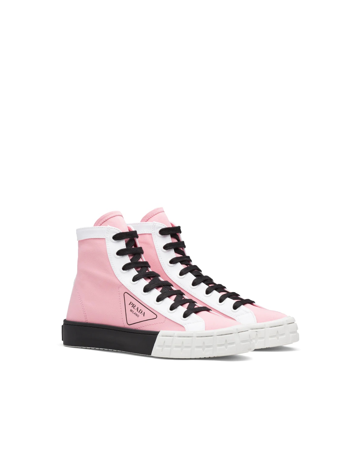 Gabardine high-top sneakers - 1