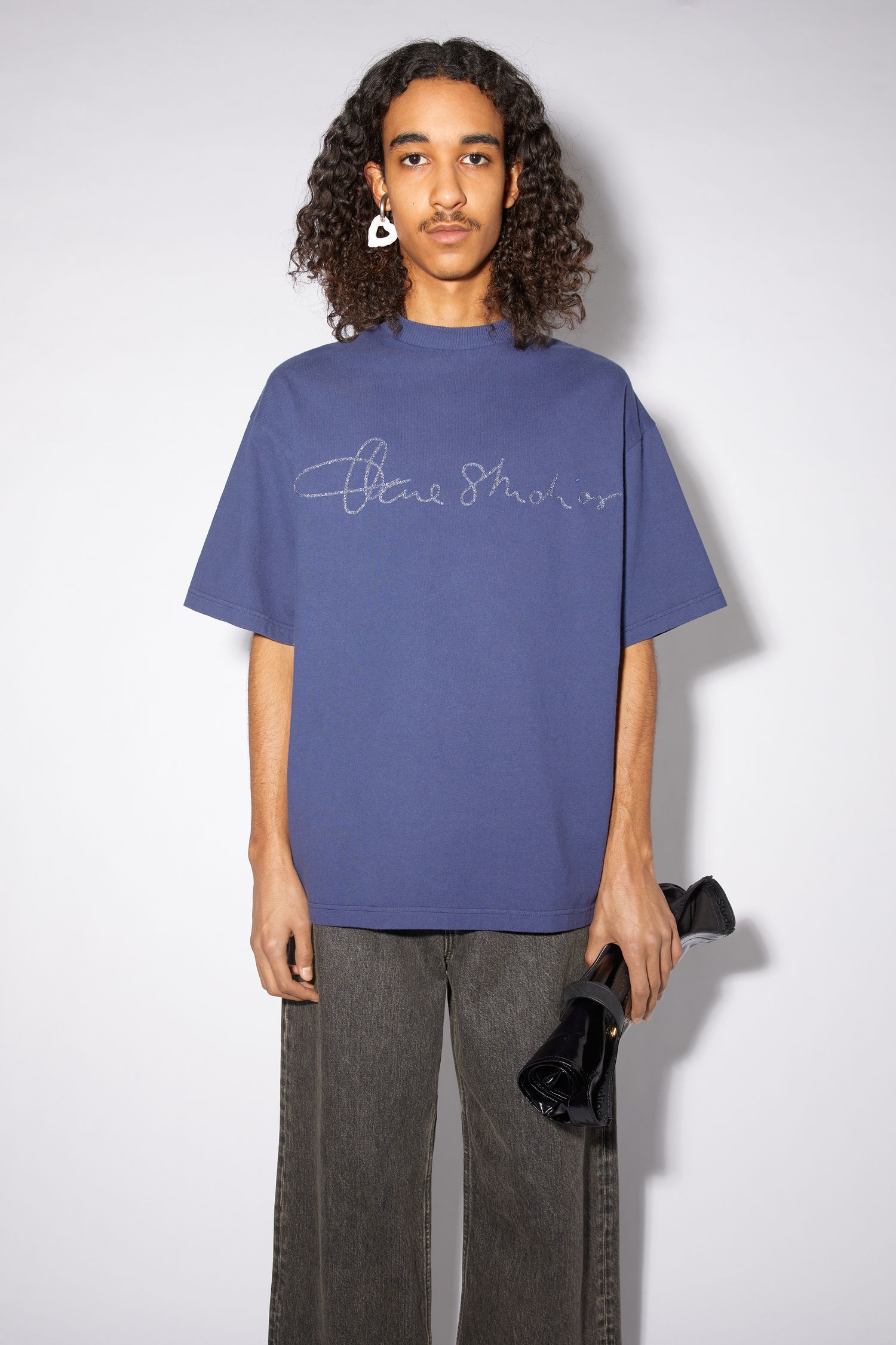 Cotton logo t-shirt - Indigo blue - 2