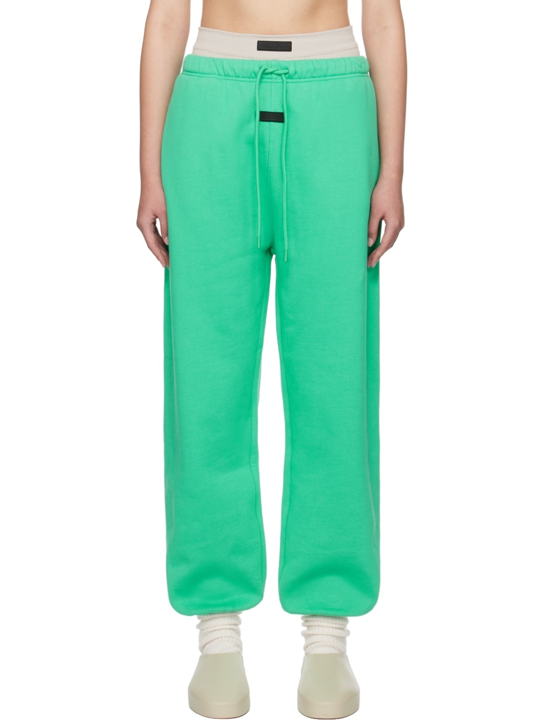 Green Drawstring Sweatpants - 1