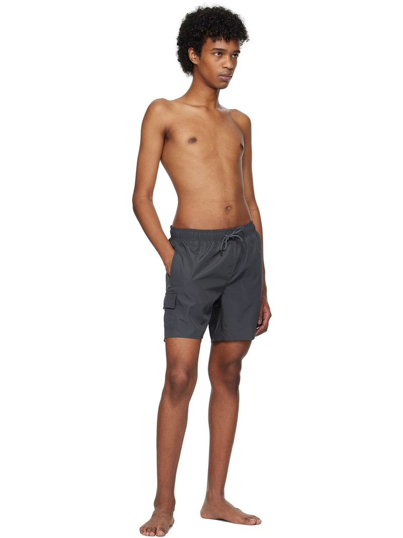BOSS Gray Cargo-Pocket Swim Shorts outlook