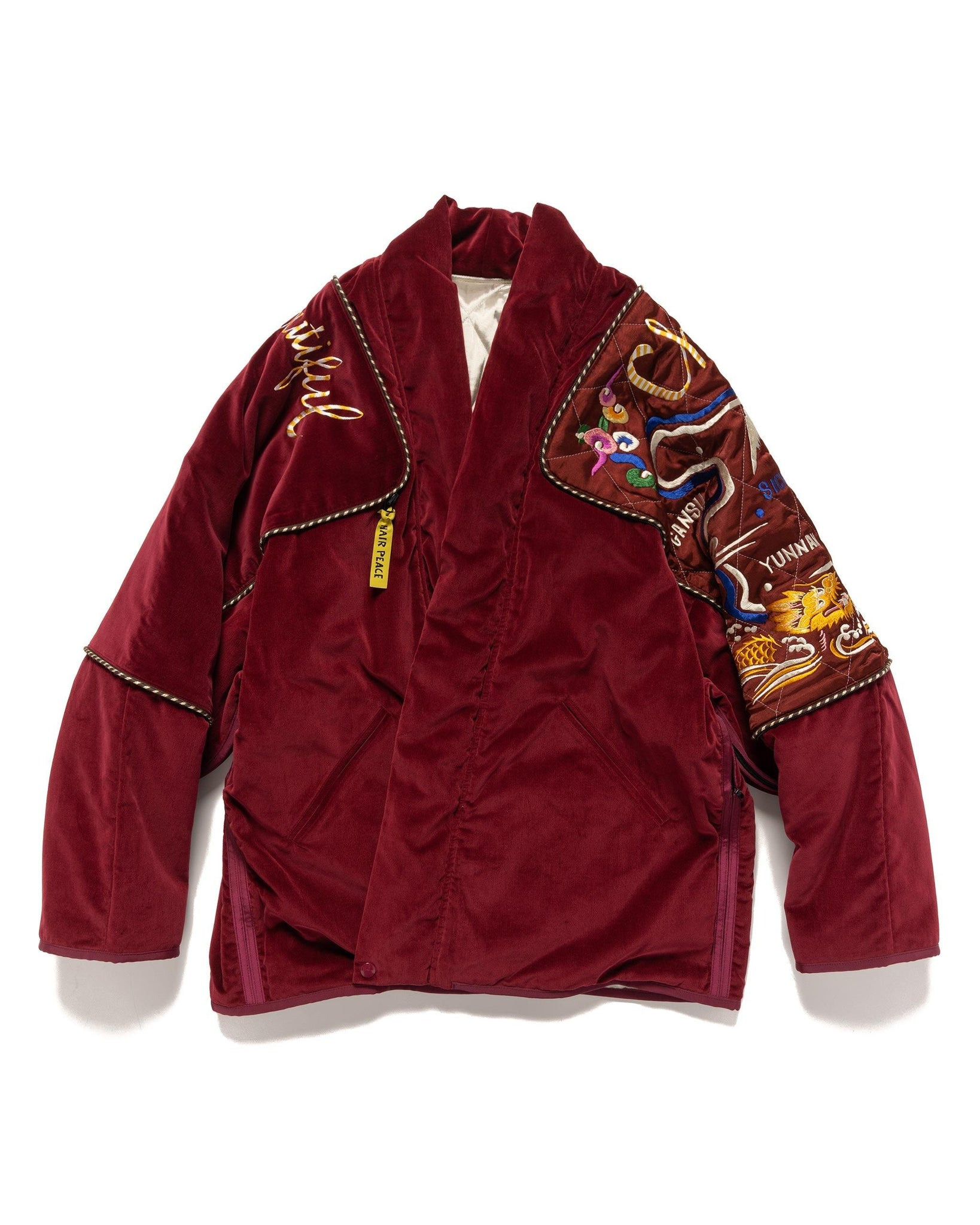 Velveteen KESA SHAM BOMBER JKT (Beautiful CHINA) Burgundy - 1
