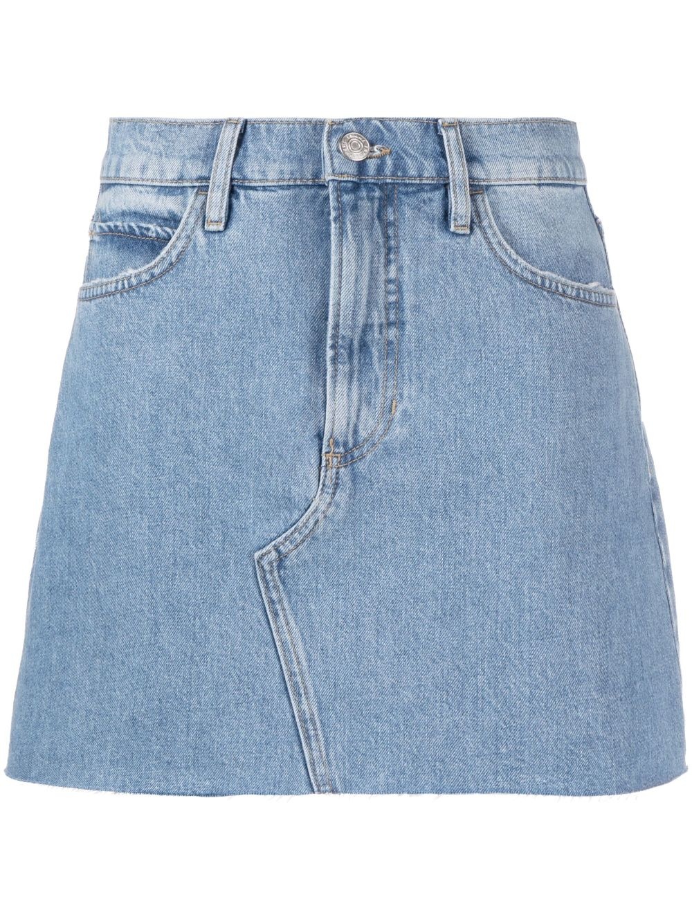 A-line short denim skirt - 1