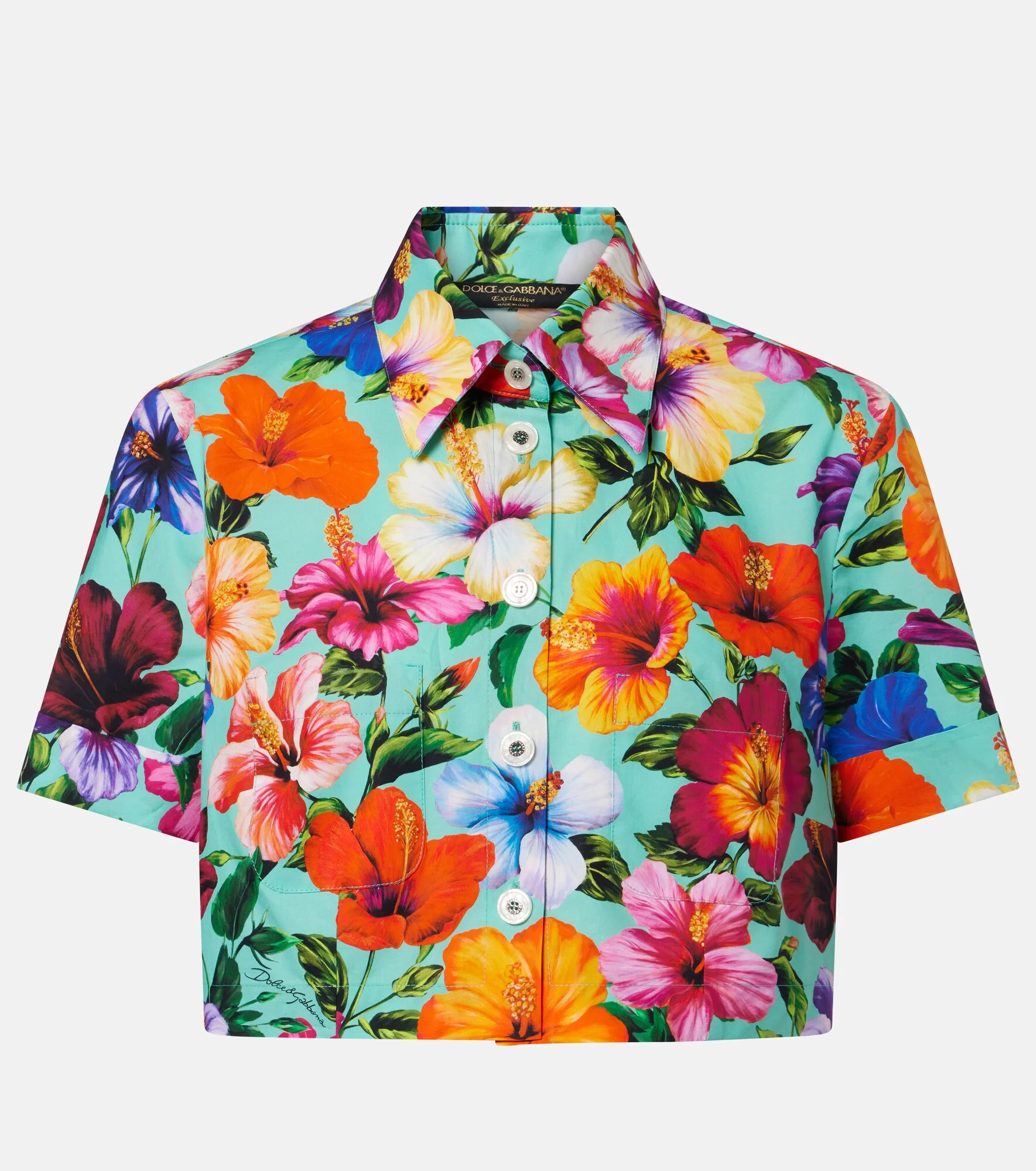 Floral cotton crop top - 1