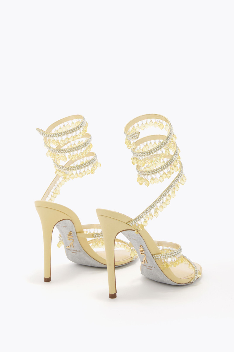RENE CAOVILLA CHANDELIER BUTTER YELLOW SANDAL 105 outlook