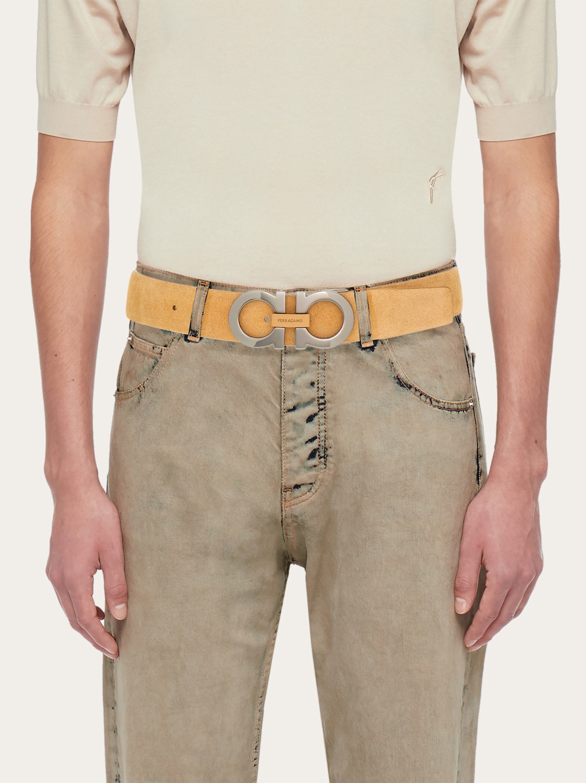 Reversible and adjustable Gancini belt - 4