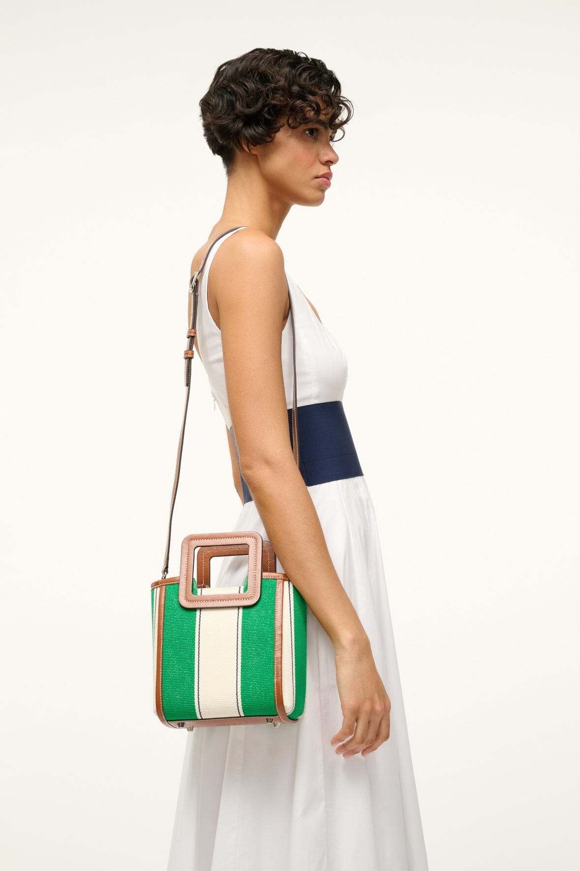 STAUD MINI SHIRLEY BAG BUNGALOW STRIPE - 6