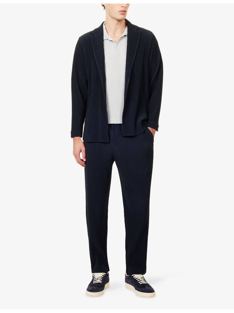 ISSEY MIYAKE Basics Notched-Lapel Slim-Fit Knitted Blazer outlook