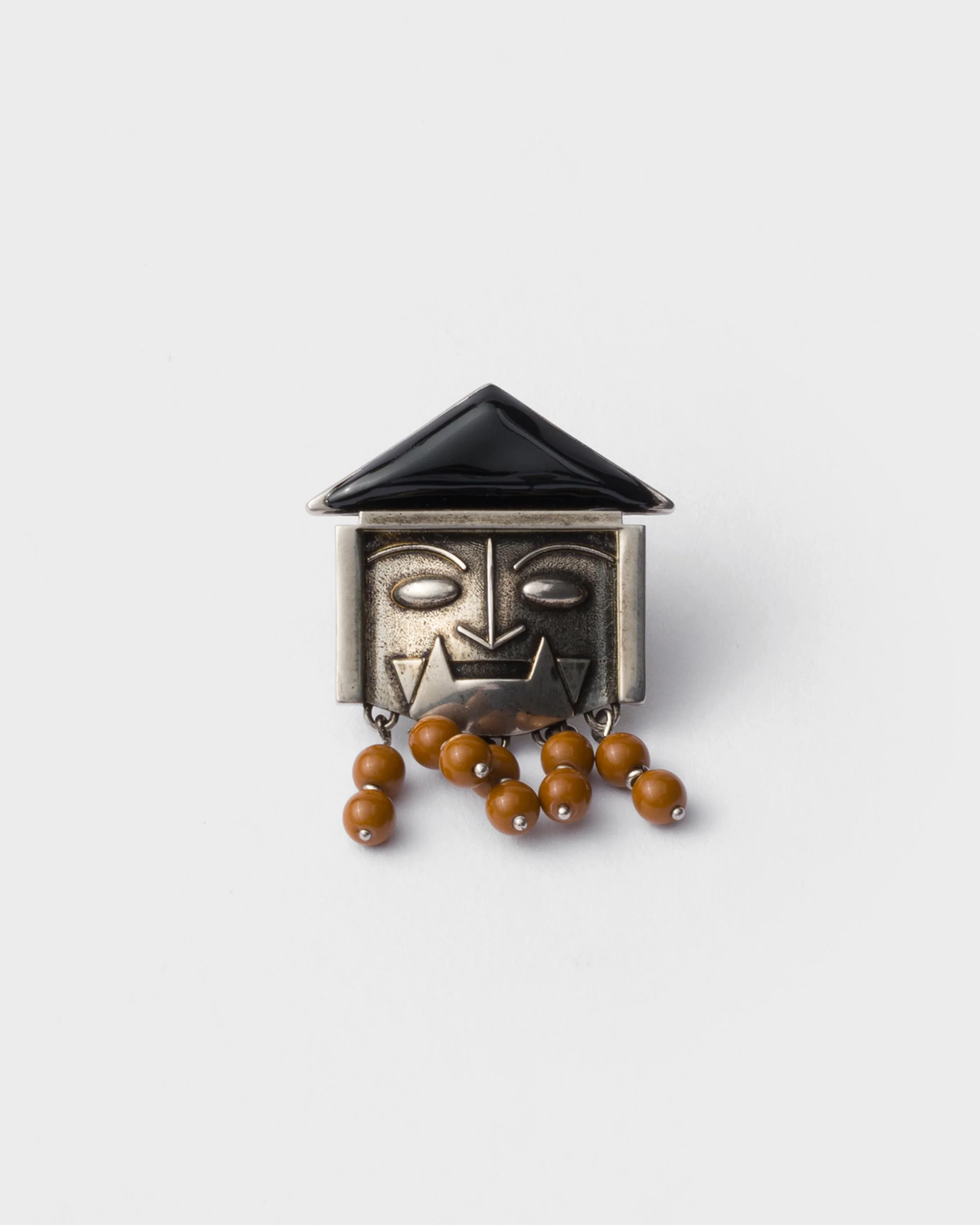 Metal and enamel earring - 1
