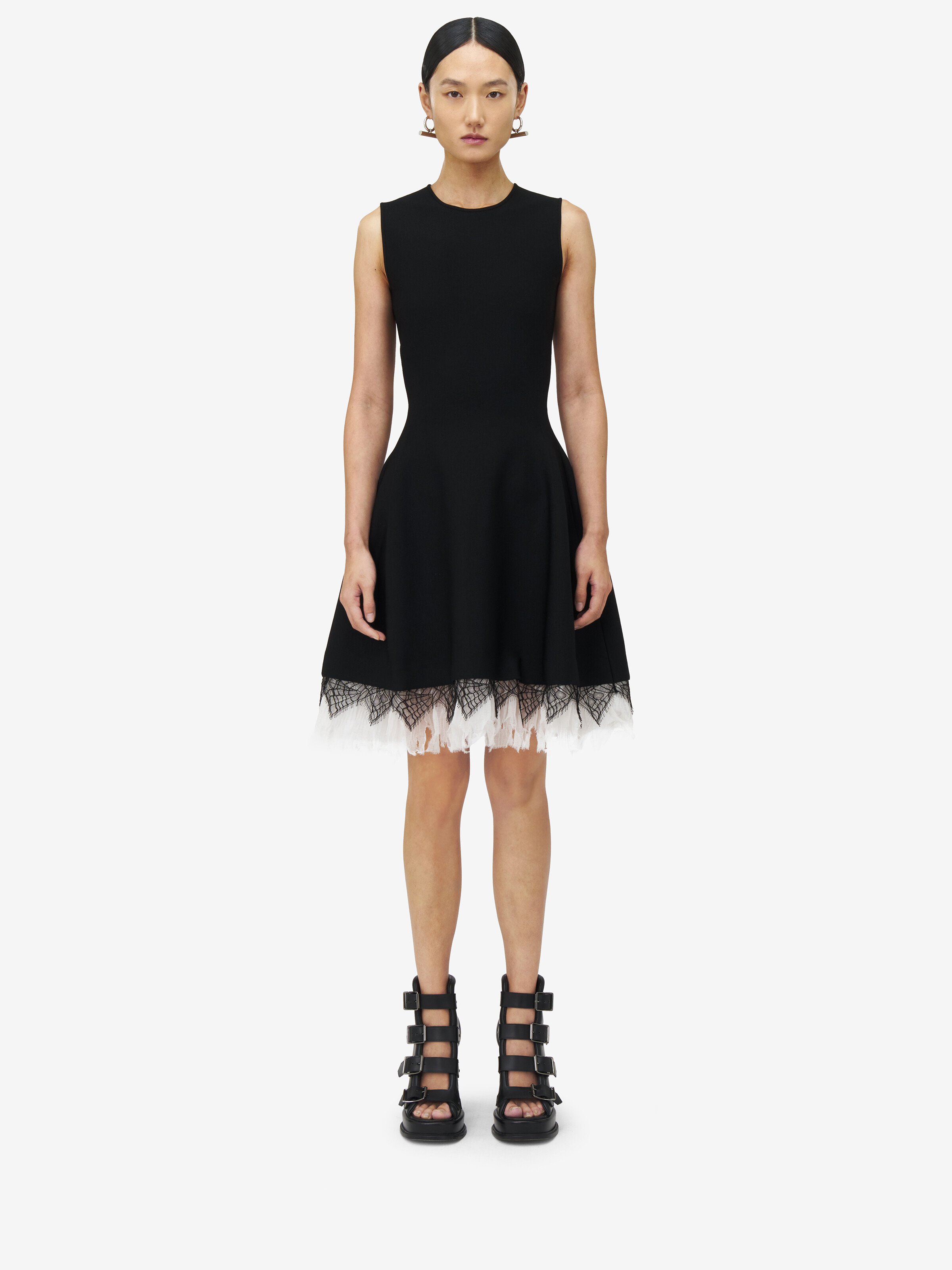 Cobweb Lace Knitted Dress - 3