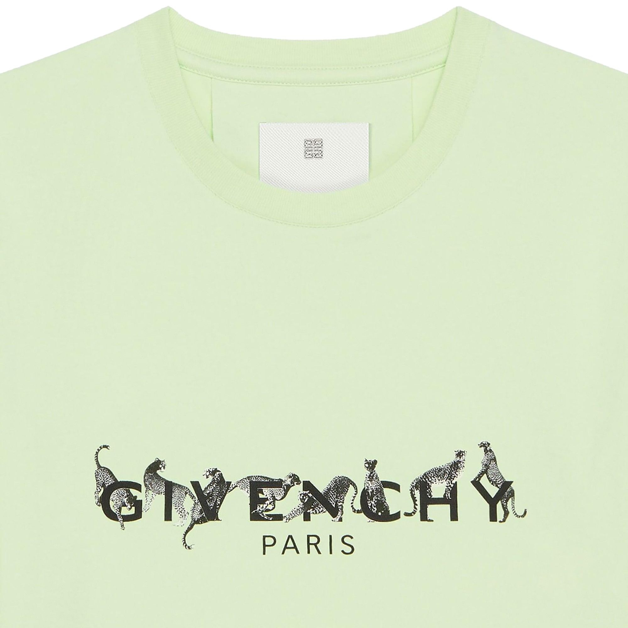 Givenchy Logo Printed Cropped T-Shirt 'Pale Green' - 2