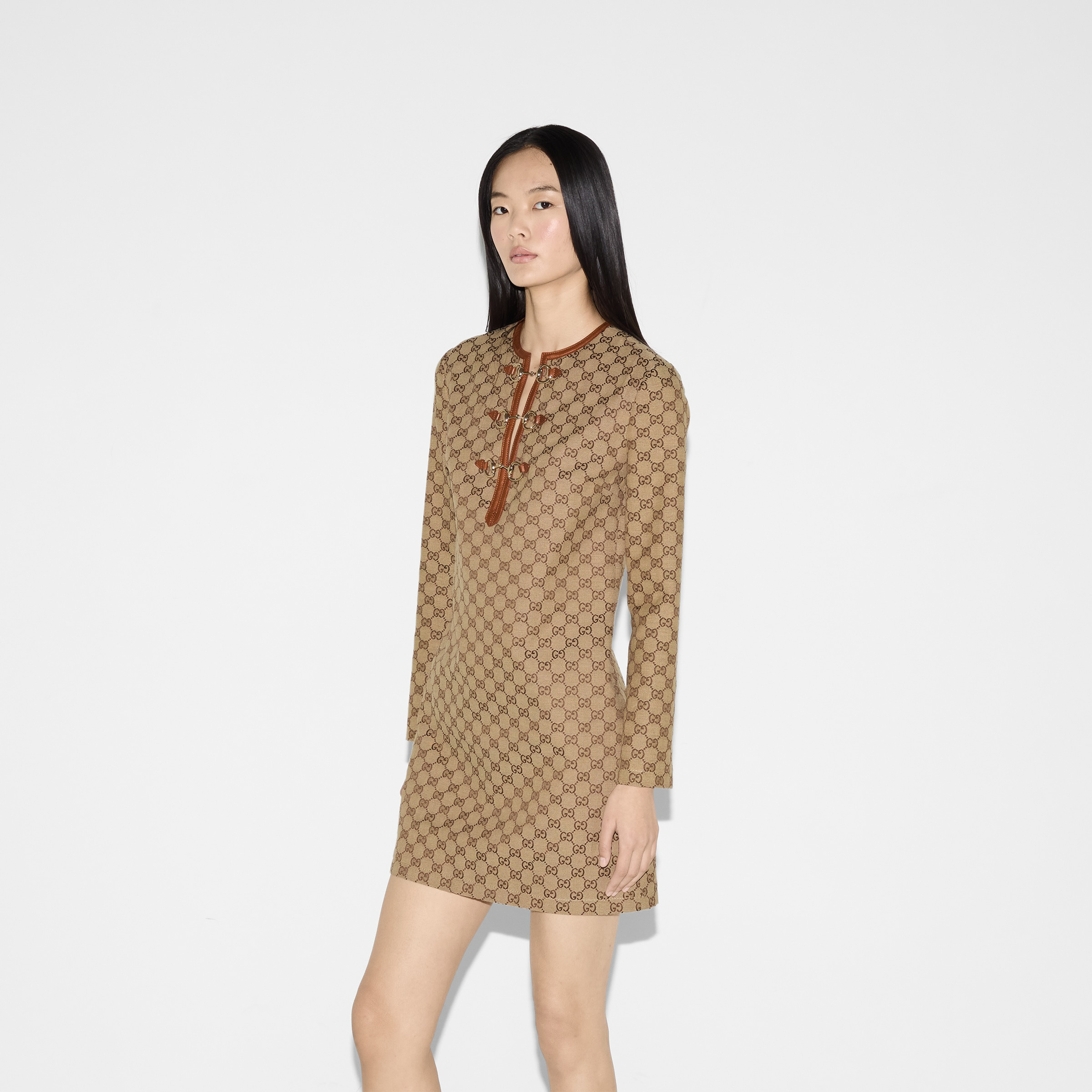 GG canvas dress with Horsebit - 3