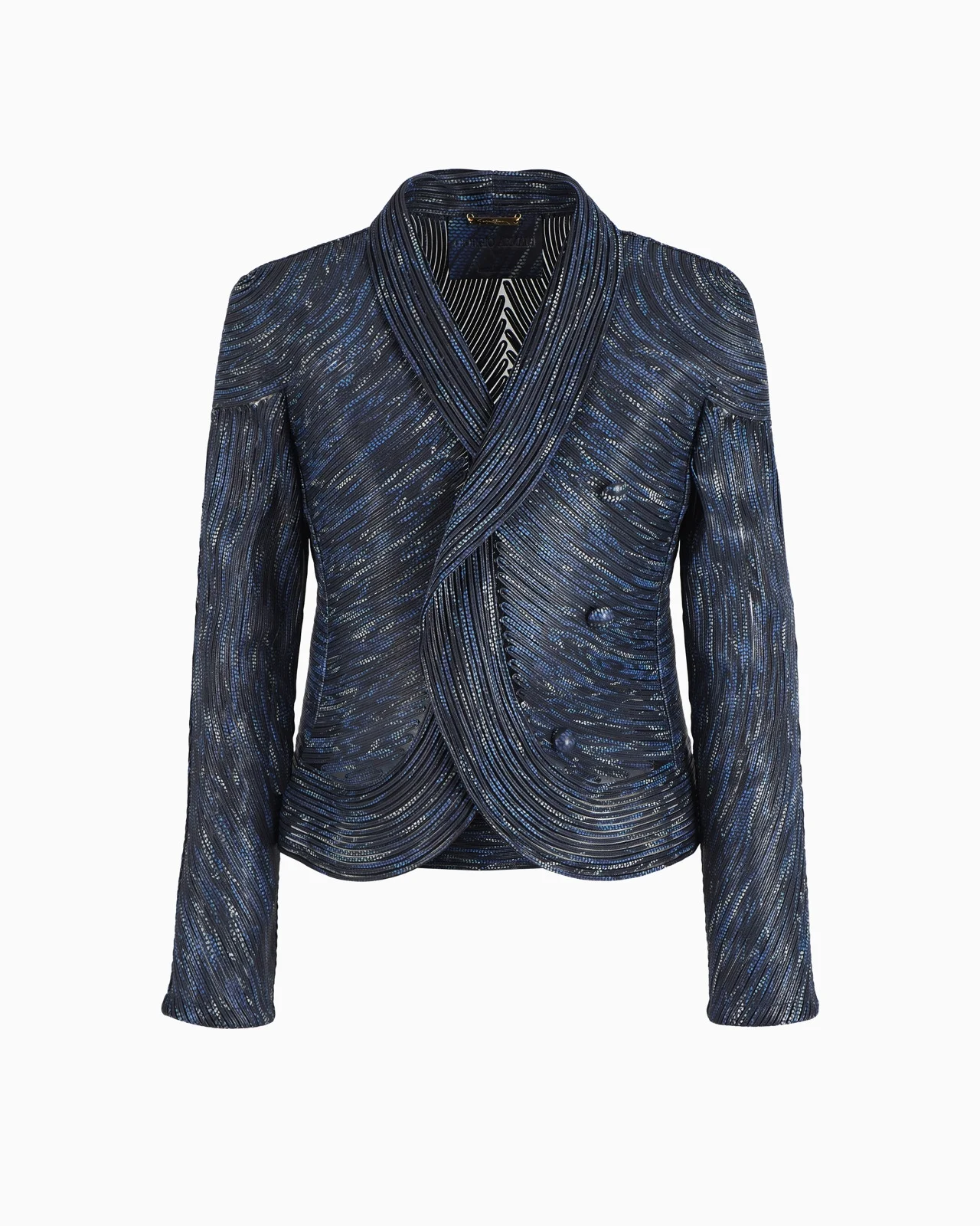 EMBROIDERED NAPPA LEATHER SINGLE-BREASTED JACKET - 1