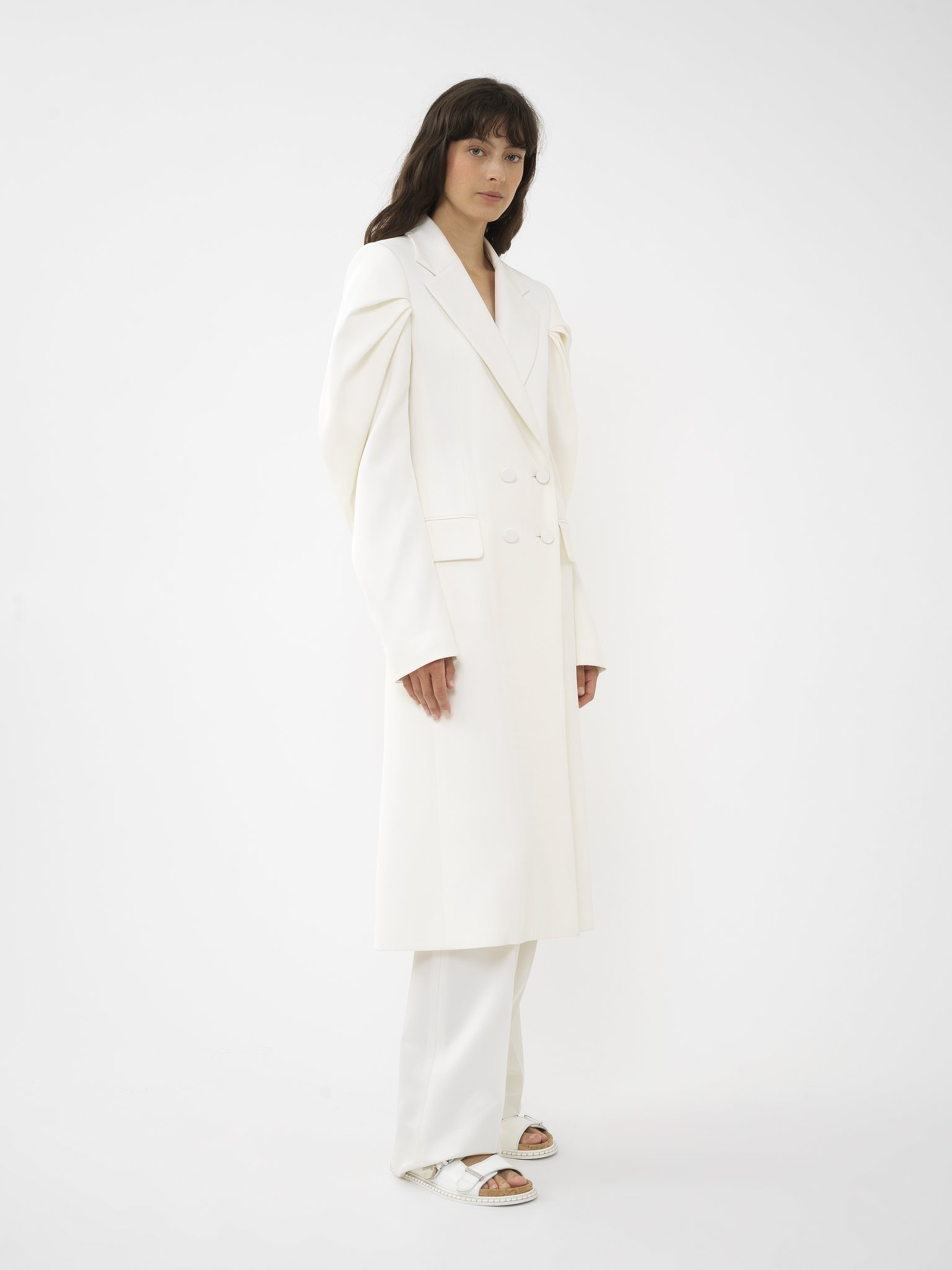 LONG DOUBLE-BREASTED COAT - 4