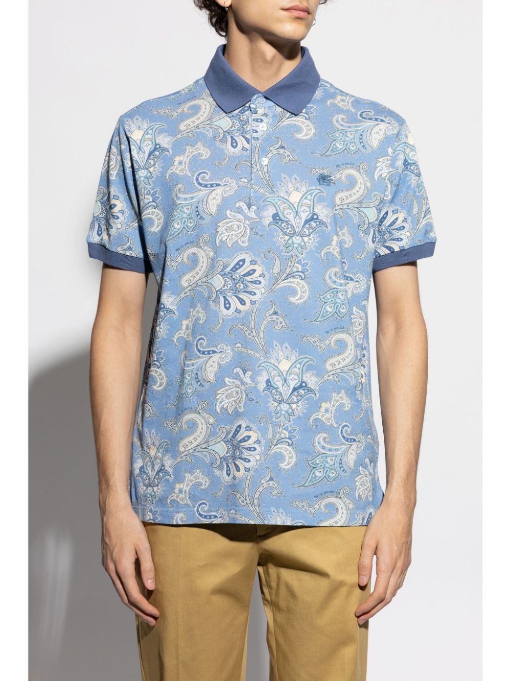 paisley-print polo shirt - 3