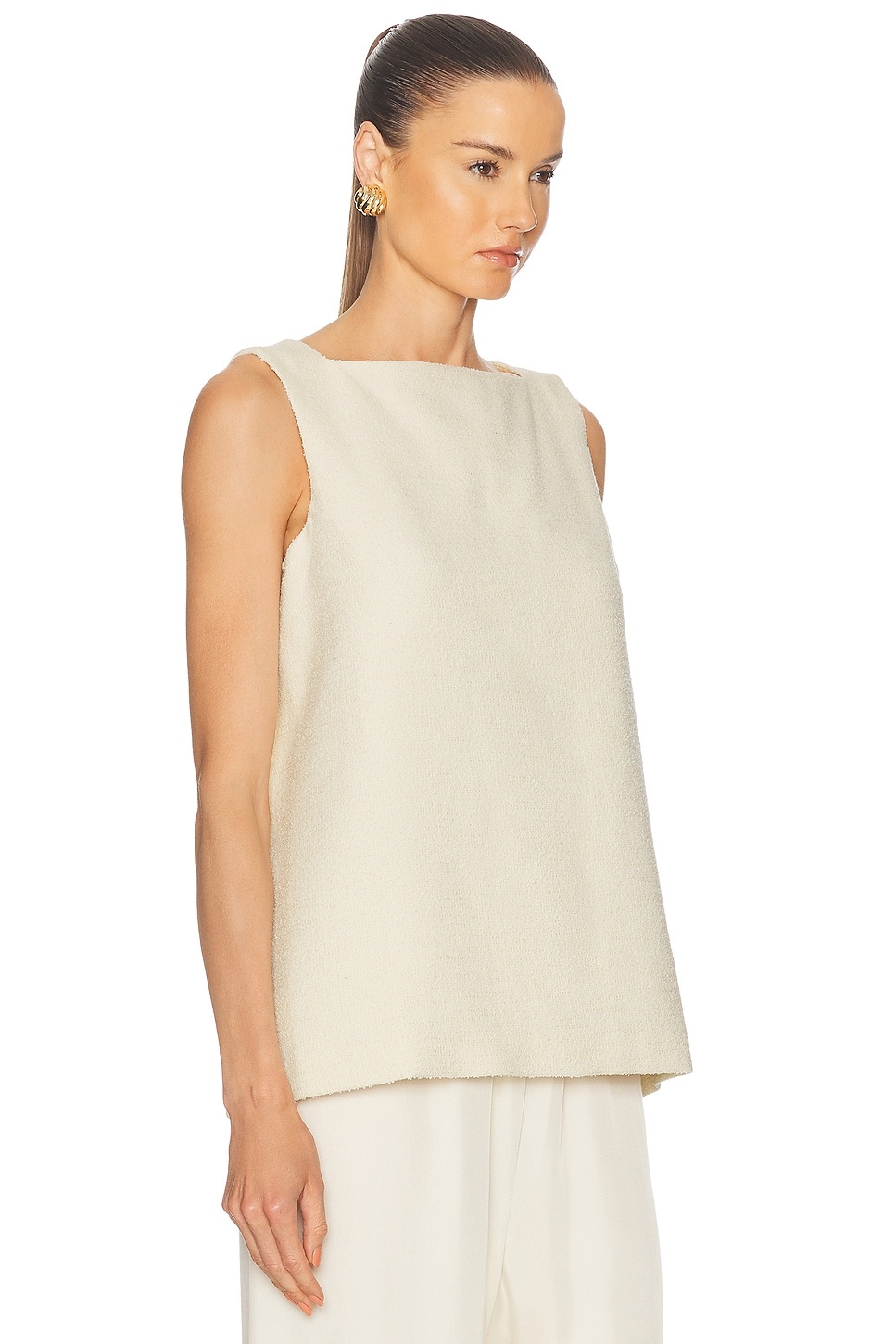 Open Back Boucle Top - 3
