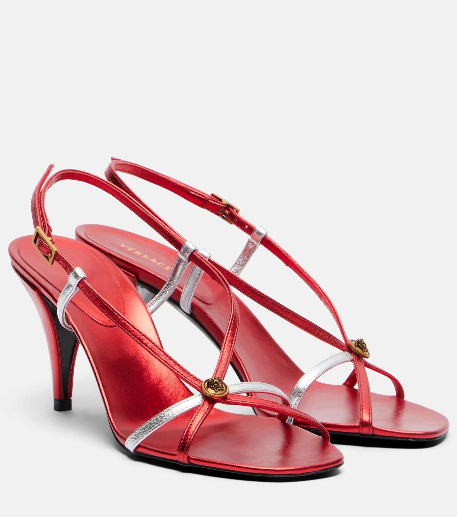 Valentina leather slingback sandals - 1