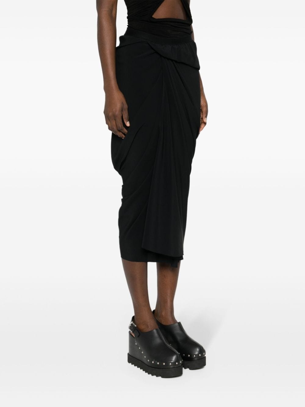 asymmetric-design skirt - 3