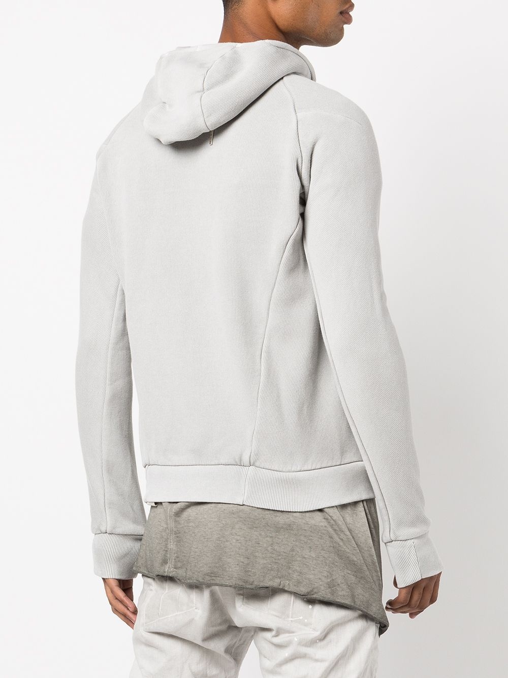 zip-up cotton hoodie - 4