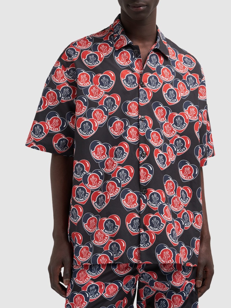 Heart printed cotton poplin shirt - 2