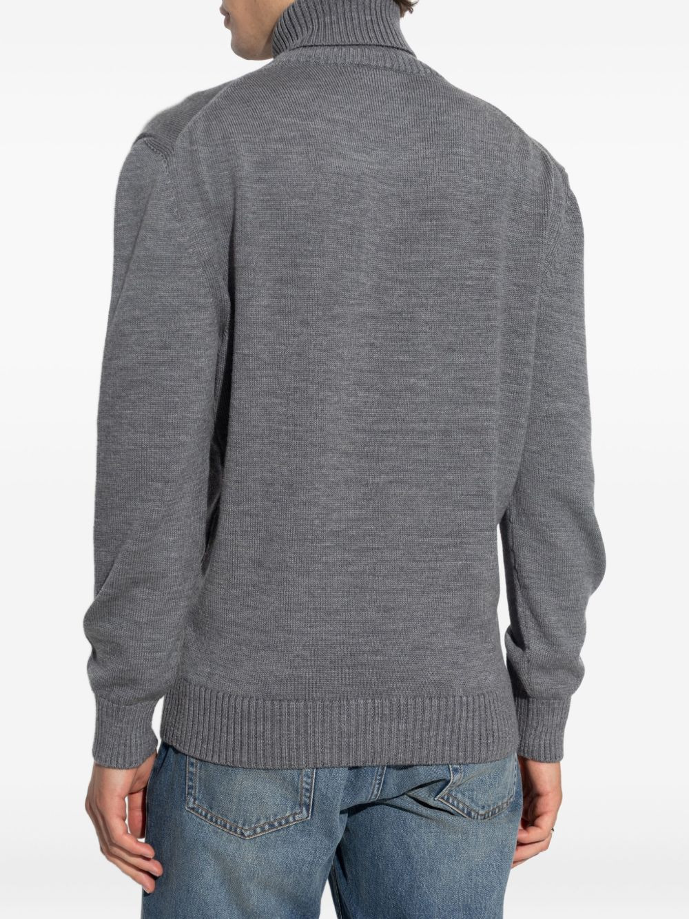 turtleneck wool sweater - 4