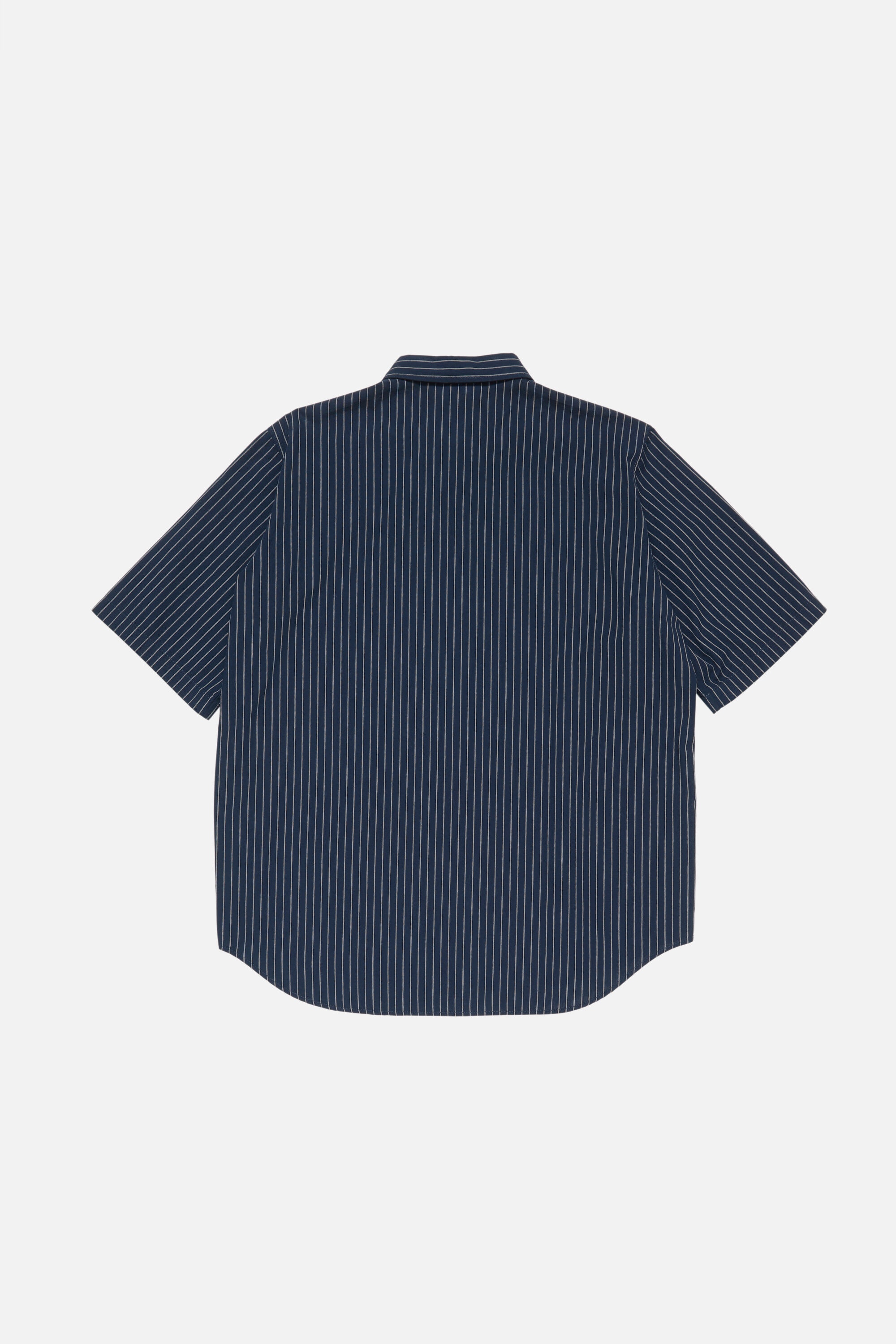 Stripe button-up shirt - Navy/white - 7