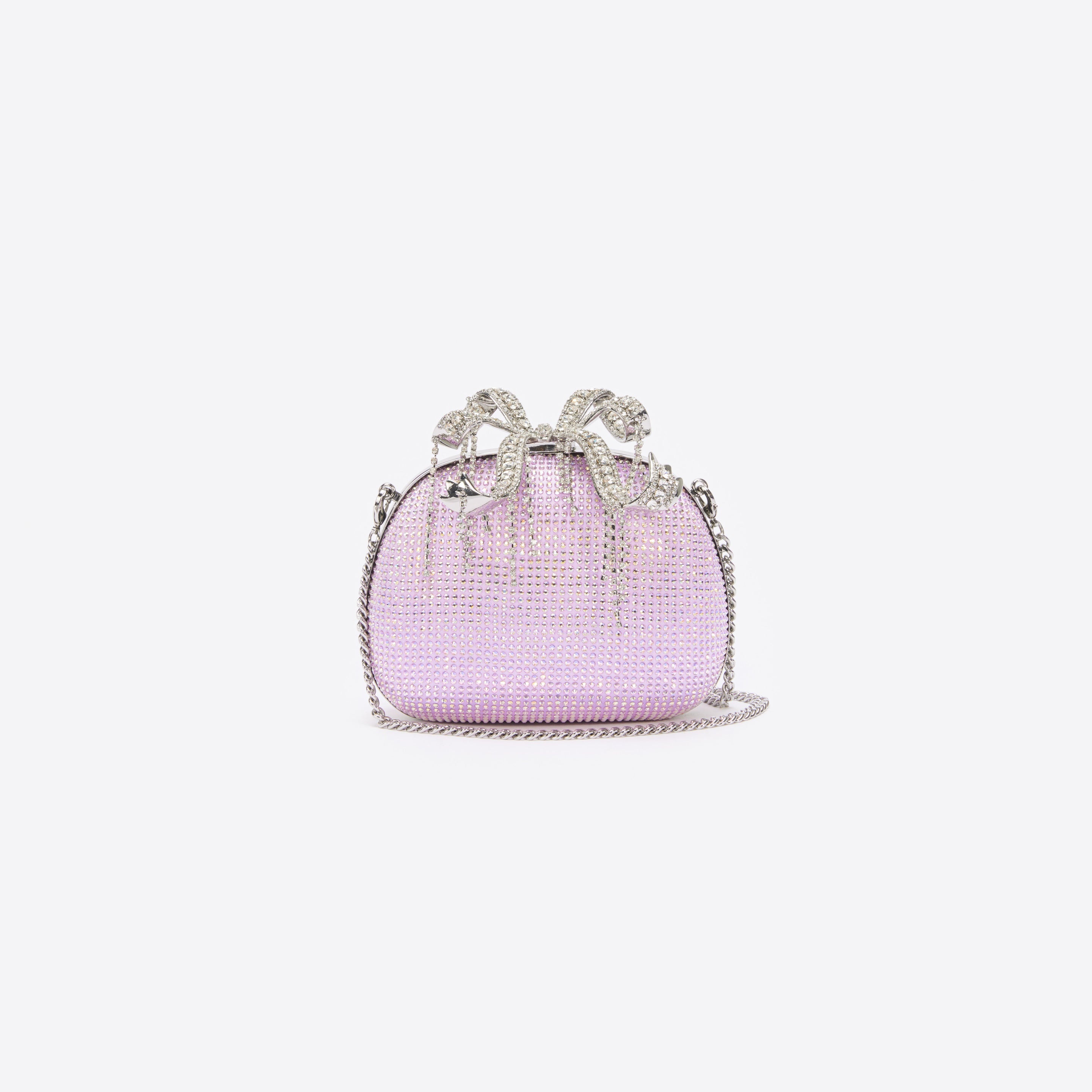Purple Crystal Clutch Bag - 4