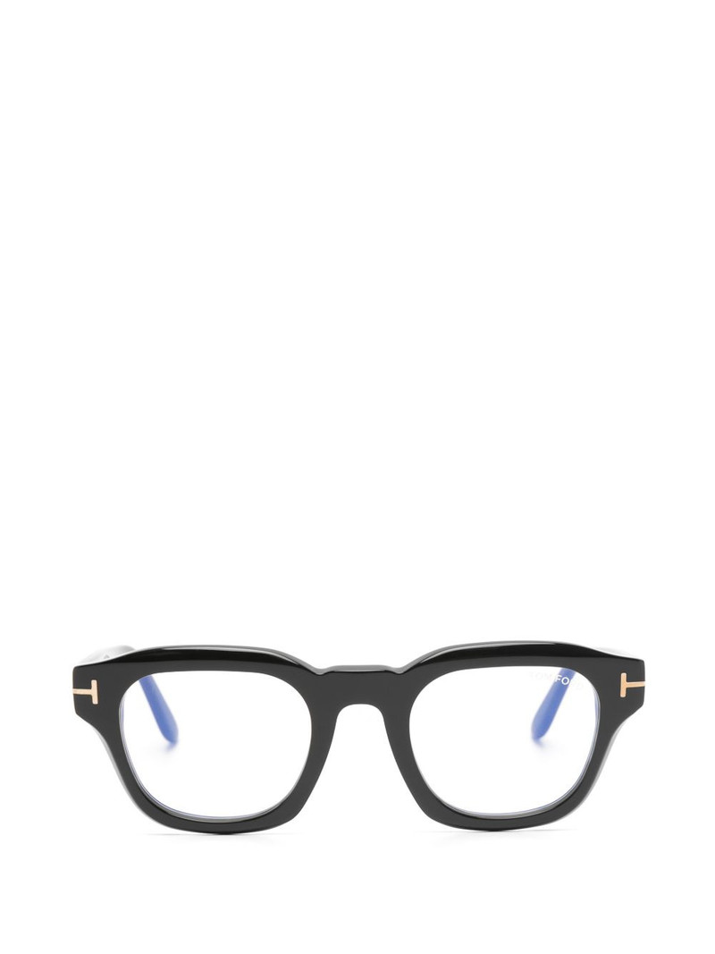 geometric-frame glasses 1