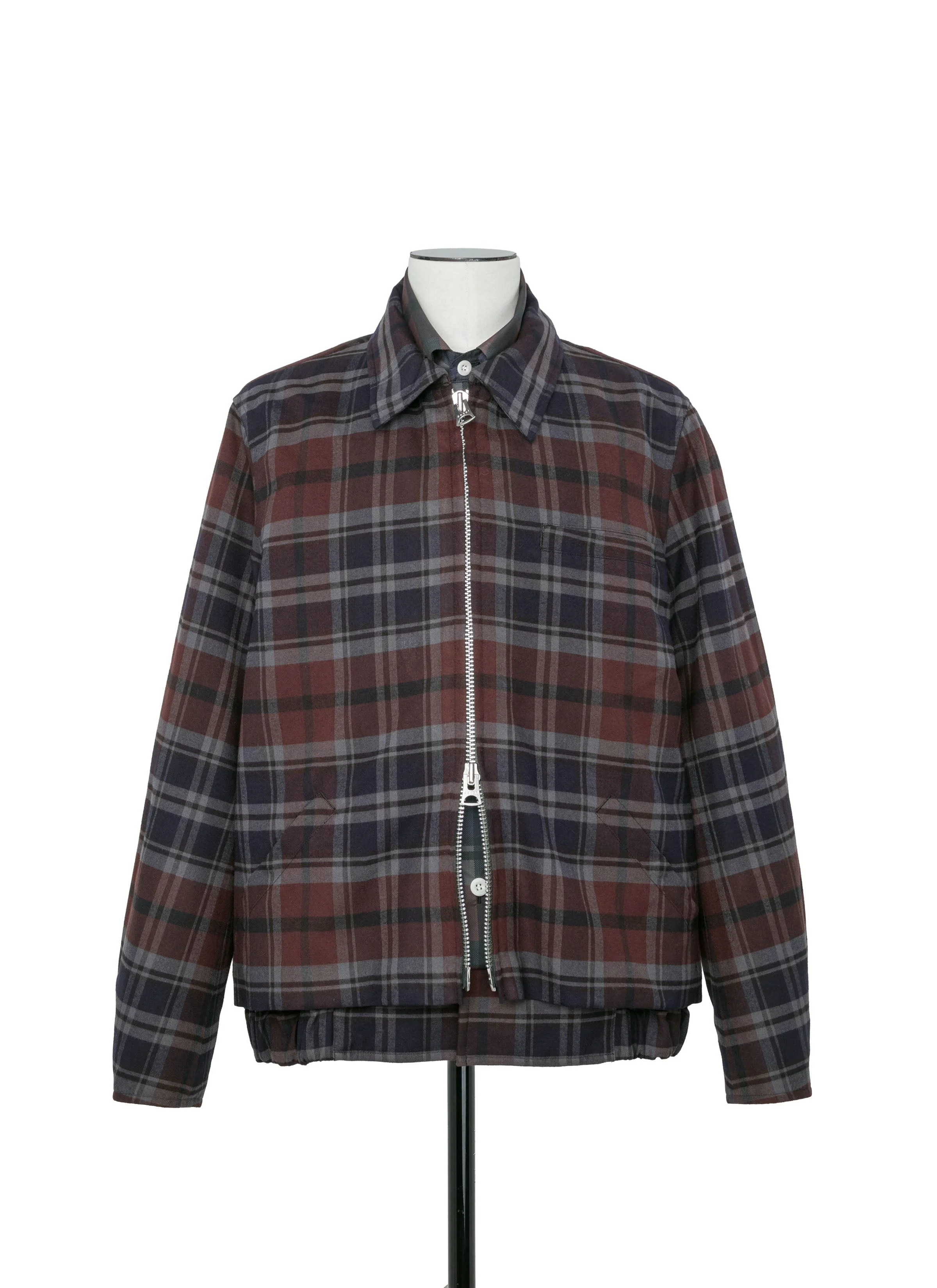 Plaid Flannel Blouson - 1