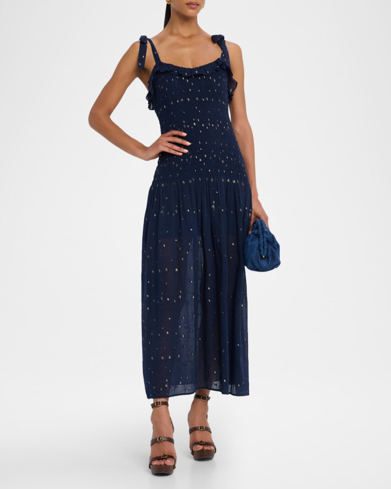 LoveShackFancy Celestial Hillaria Midi Dress outlook