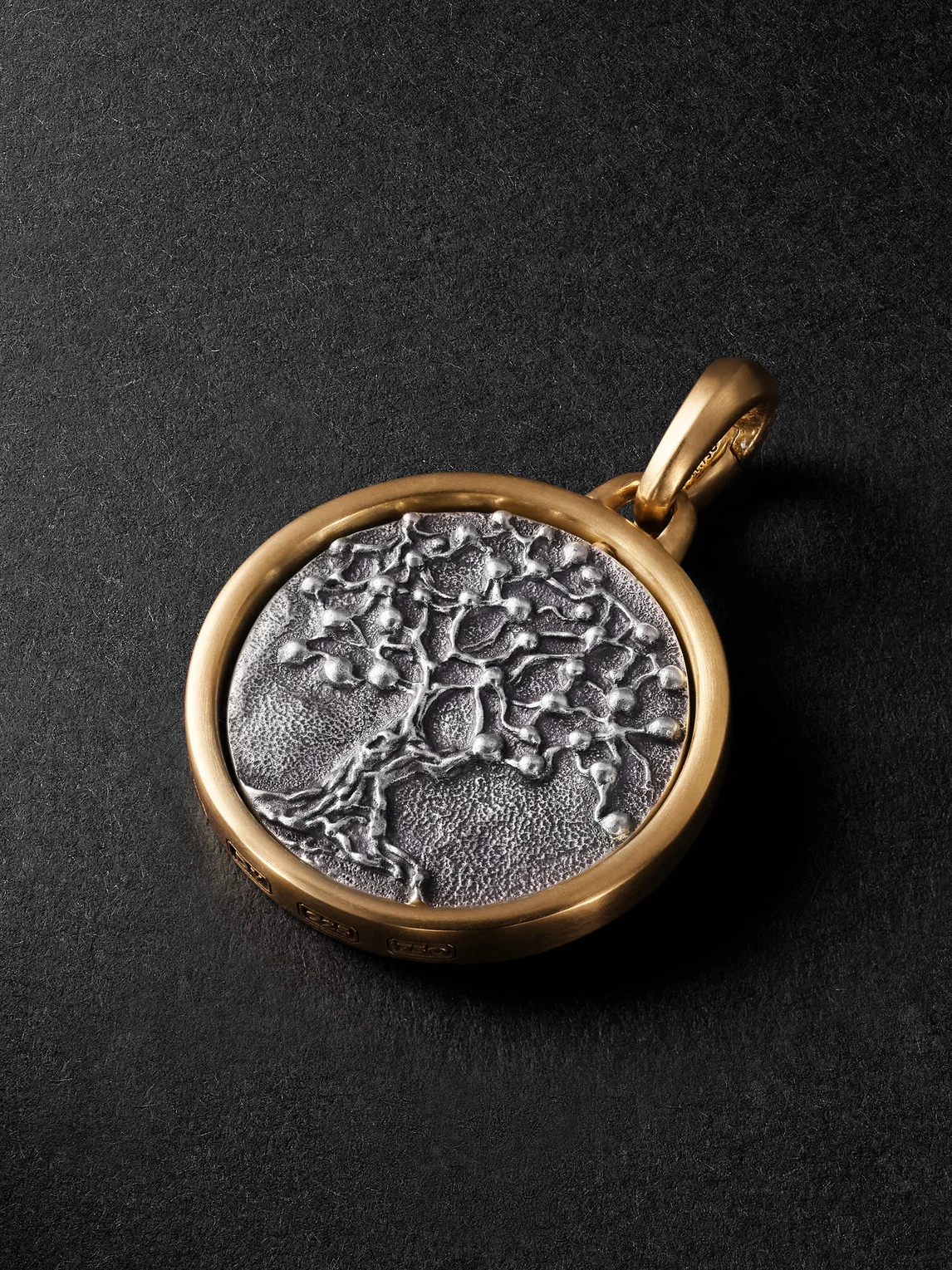 Life and Death 18-Karat Gold and Sterling Silver Pendant - 1