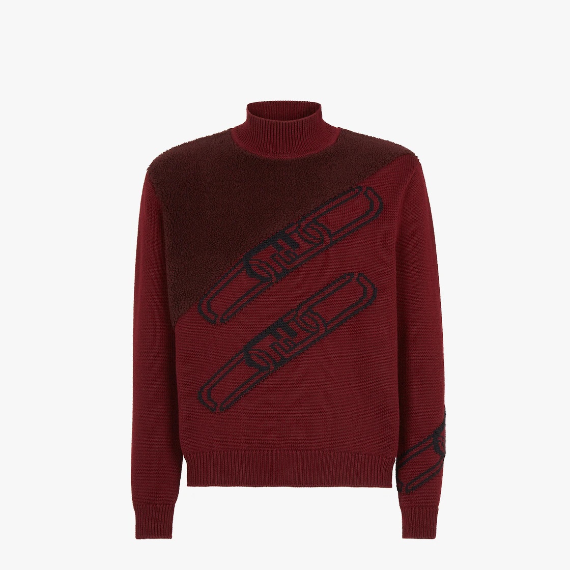 Burgundy wool pullover - 1