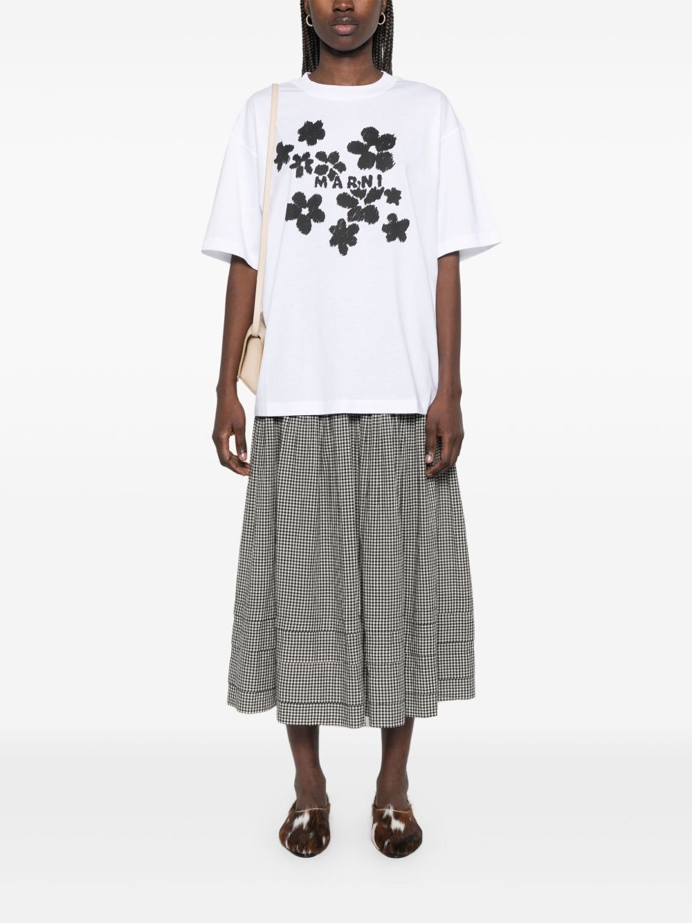 floral-print T-shirt - 2