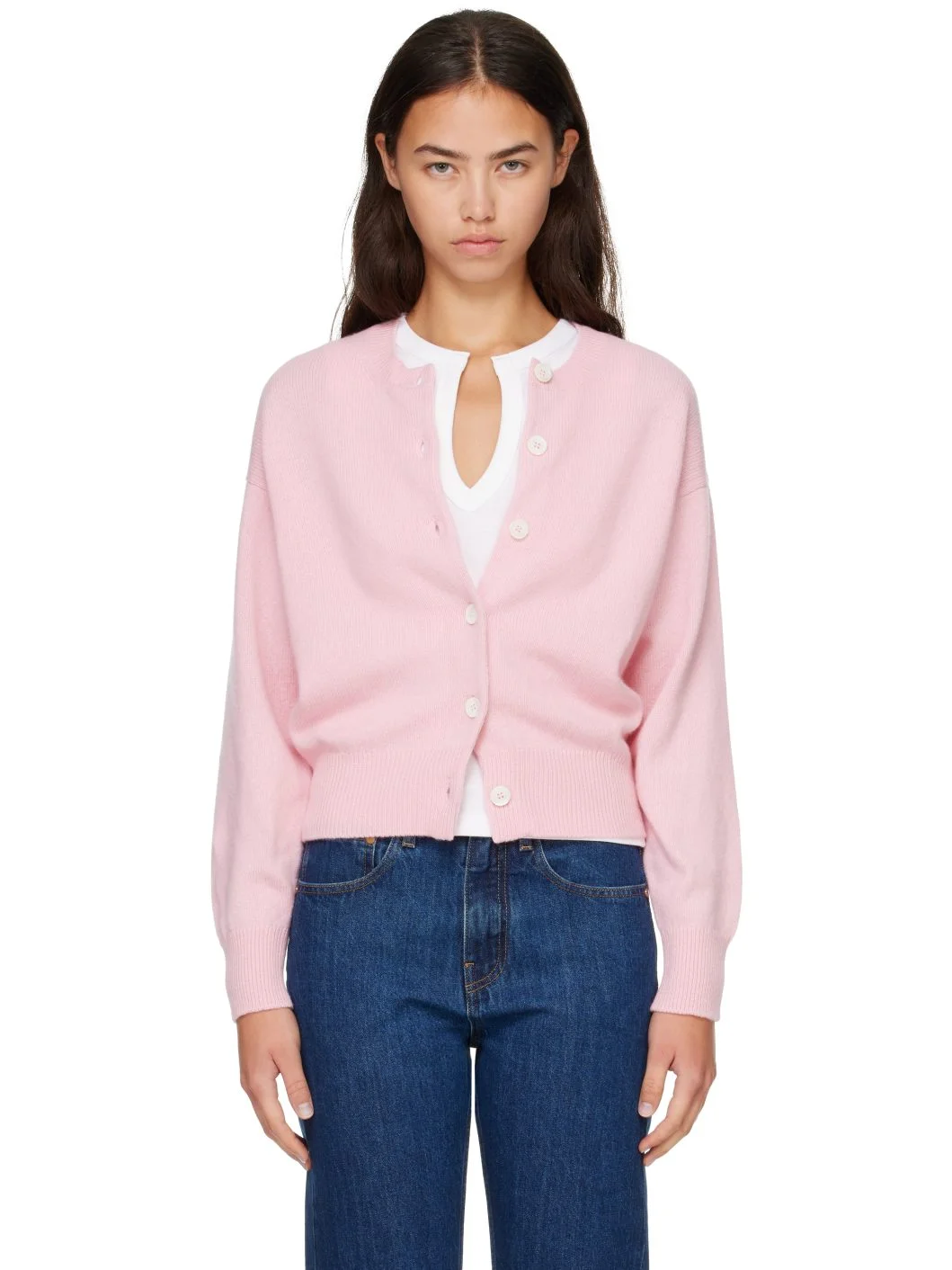 Navy Ada Crewneck Cardigan - 1