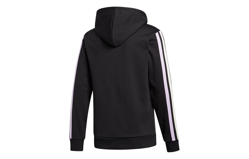 adidas adidas Don Decorate Po Solid Color Stripe Basketball Casual Sports hooded Pullover Black GU0505 outlook