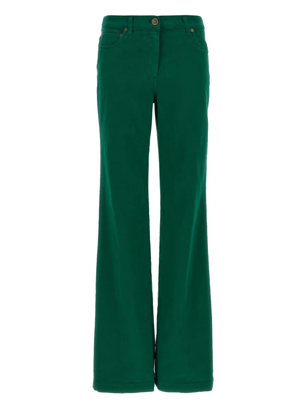 embroidered-logo back-patch trousers - 1