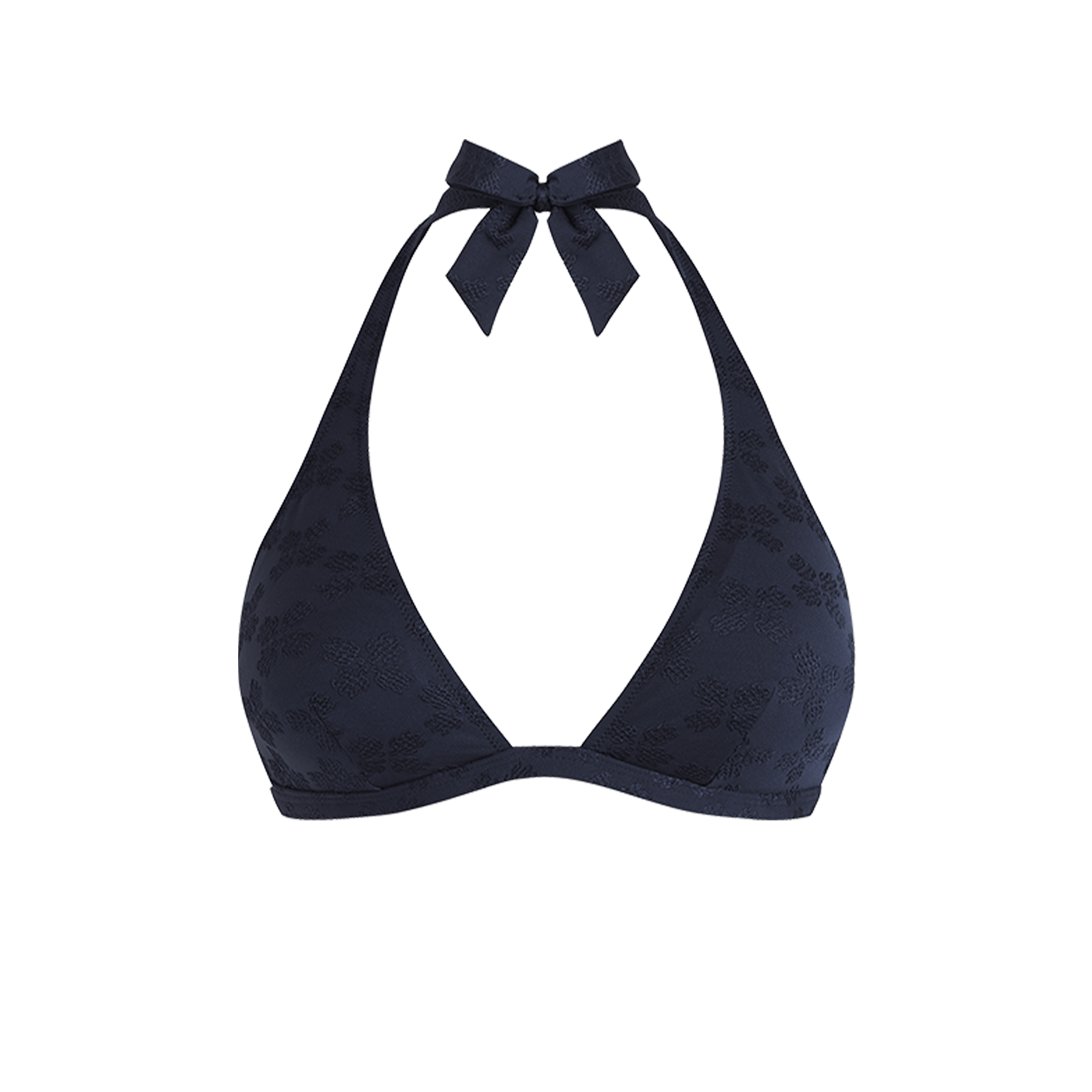 Women Halter Bikini Top Jacquard Monogram - 1