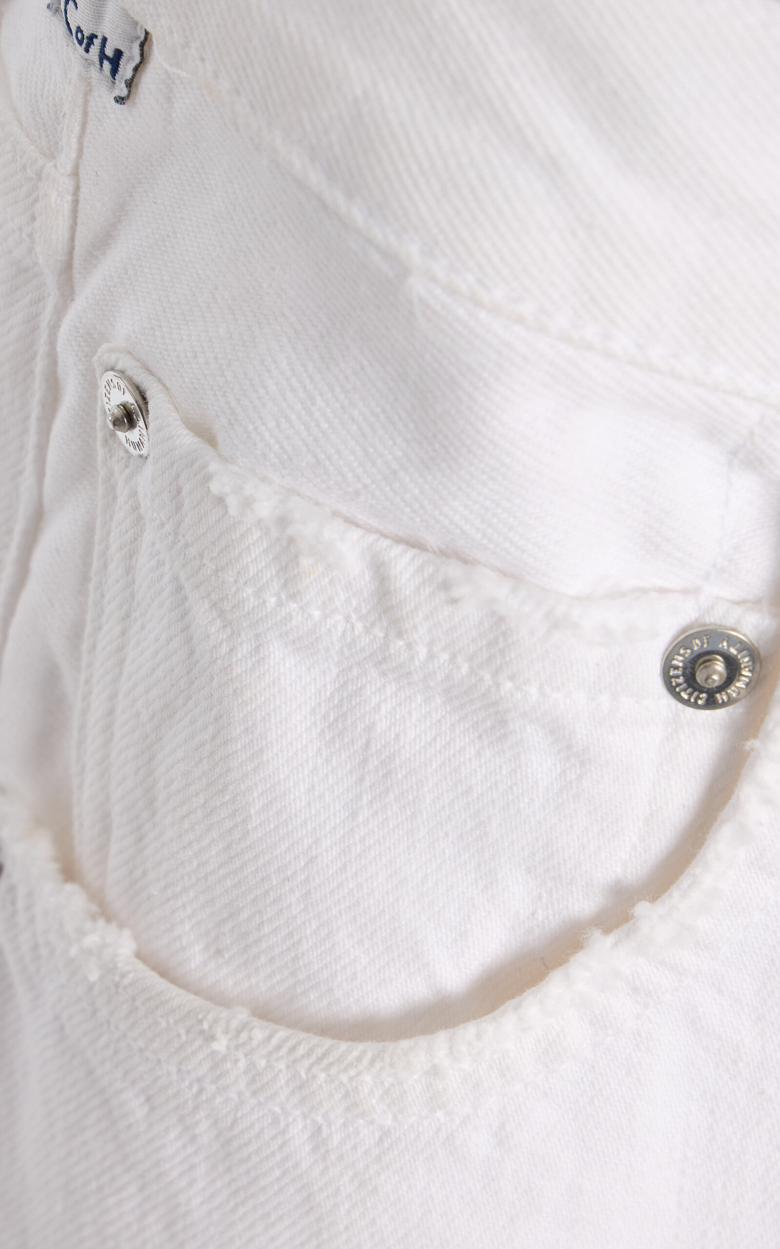 Ayla Raw-Hem Cropped Wide-Leg Jeans white - 5