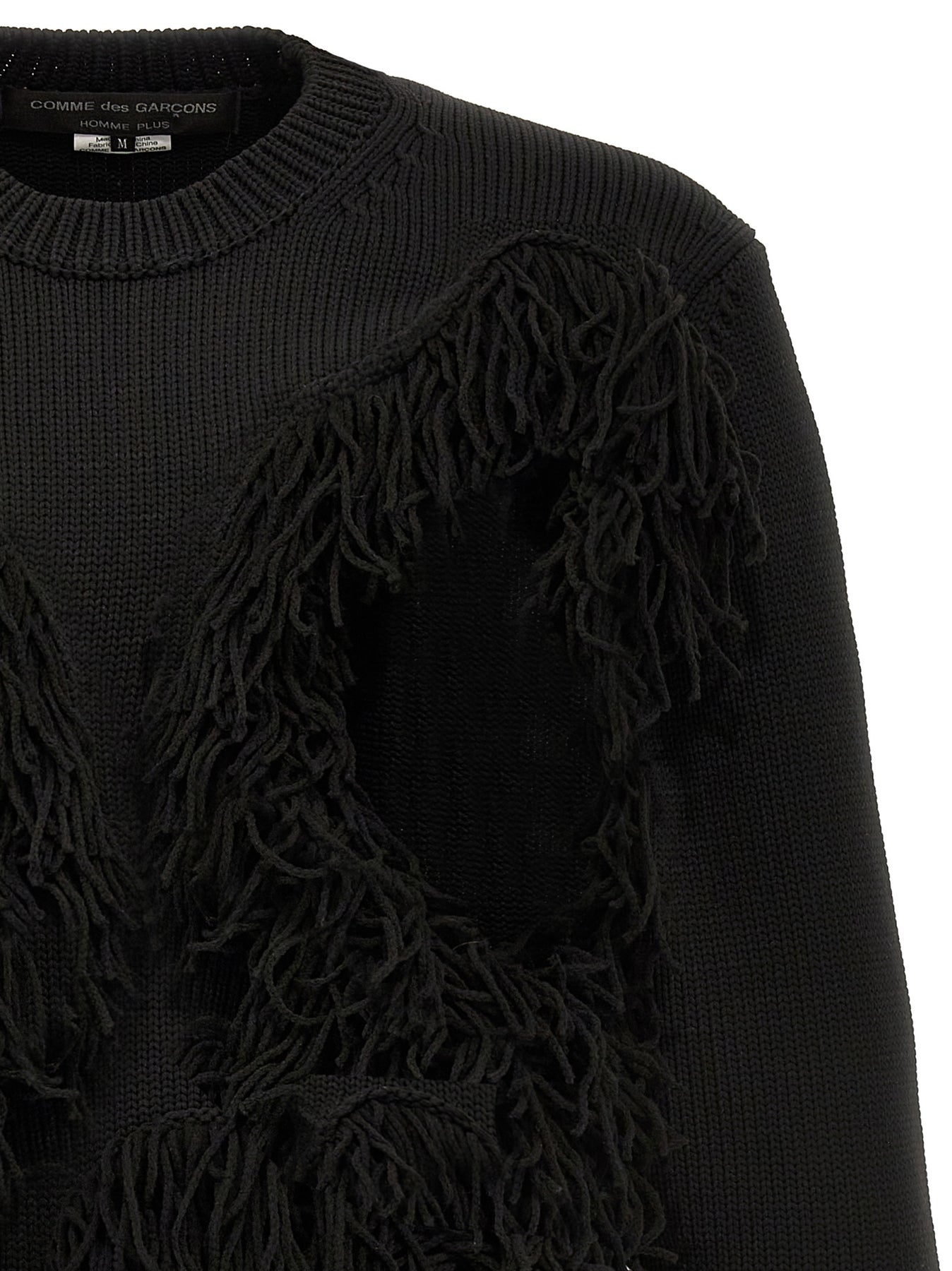 Cut-Out And Fringed Sweater Sweater, Cardigans Black - 3