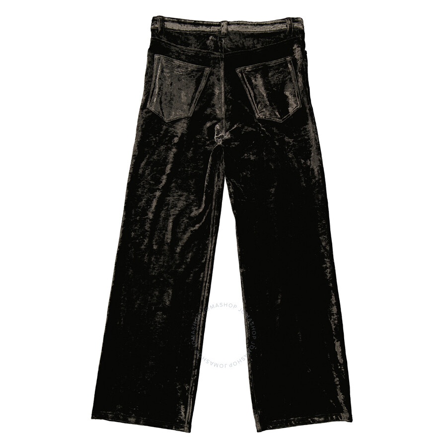 Balenciaga Ladies Velvet Stretch Wide-Leg Trousers - 6