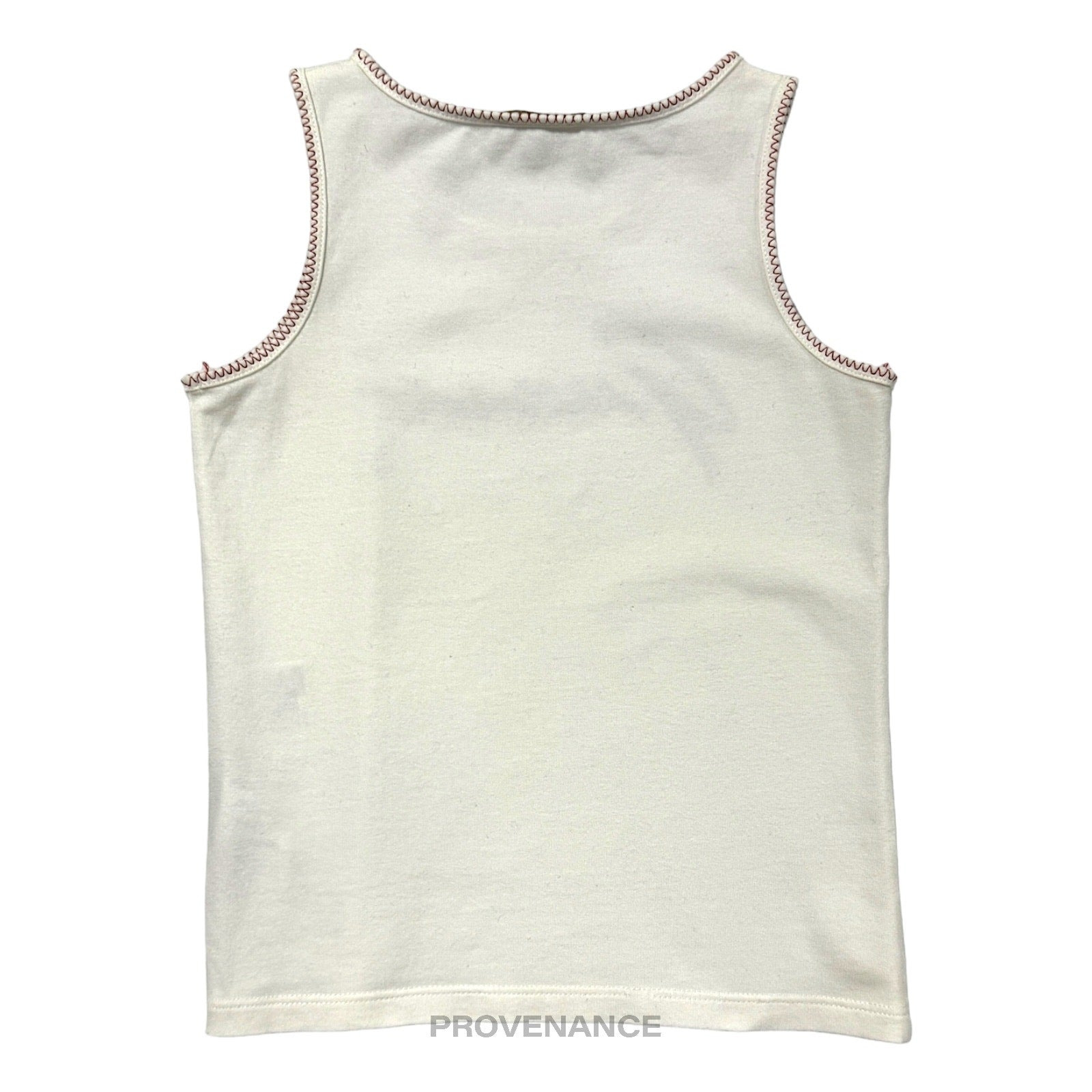 Gucci Children Logo Tank Top - White Red Sequin - 2
