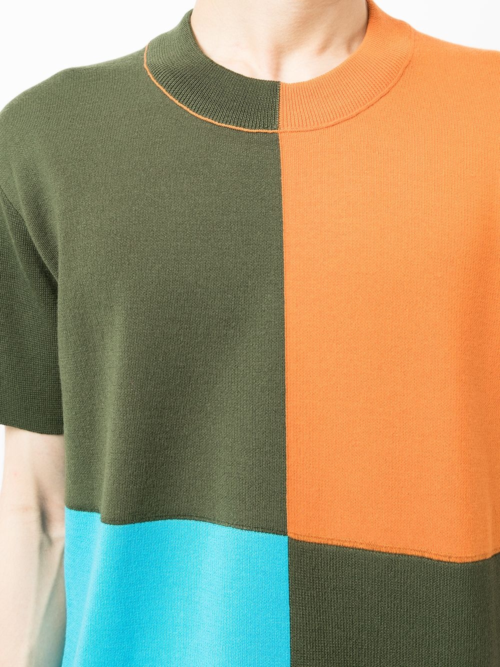 asymmetric colour-block T-shirt - 5